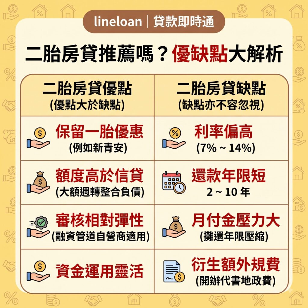 二胎房貸推薦嗎?優缺點解析